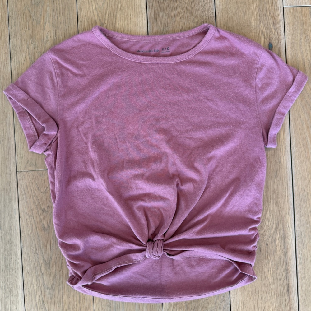 Abercrombie & Fitch Girls' Tie Front Short Sleeve T-Shirts Size 11-12